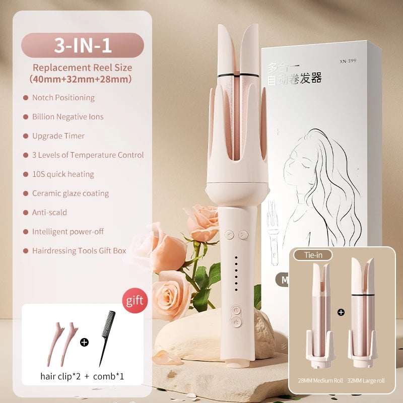 Automatic Hair Curler 32Mm Auto Rotating Ceramic Hair Roller Professional Curling Iron Stick 40Mm Curling Wand Hair Waver Gift